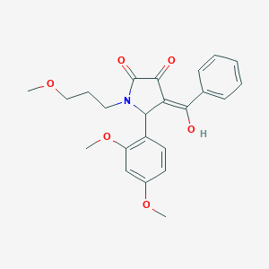 molecular formula C23H25NO6 B389555 4-benzoyl-5-(2,4-dimethoxyphenyl)-3-hydroxy-1-(3-methoxypropyl)-1,5-dihydro-2H-pyrrol-2-one 