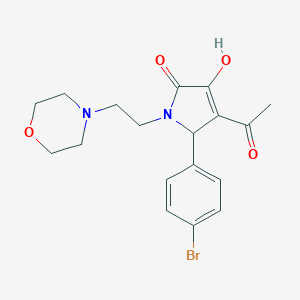 4-ACETYL-5-(4-BROMOPHENYL)-3-HYDROXY-1-(2-MORPHOLINOETHYL)-1,5-DIHYDRO-2H-PYRROL-2-ONE