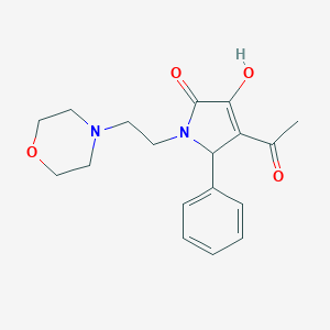molecular formula C18H22N2O4 B389561 4-Acetyl-3-hydroxy-1-(2-morpholin-4-yl-ethyl)-5-phenyl-1,5-dihydro-pyrrol-2-one 