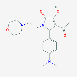 molecular formula C20H27N3O4 B389562 4-acetyl-5-[4-(dimethylamino)phenyl]-3-hydroxy-1-(2-morpholinoethyl)-1,5-dihydro-2H-pyrrol-2-one 
