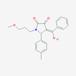 molecular formula C22H23NO4 B389563 4-benzoyl-3-hydroxy-1-(3-methoxypropyl)-5-(4-methylphenyl)-1,5-dihydro-2H-pyrrol-2-one CAS No. 352327-18-5