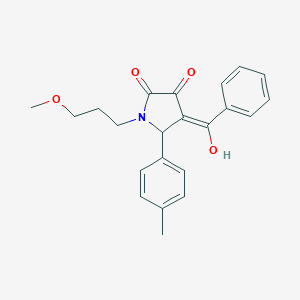 (4E)-4-[hydroxy(phenyl)methylidene]-1-(3-methoxypropyl)-5-(4-methylphenyl)pyrrolidine-2,3-dione