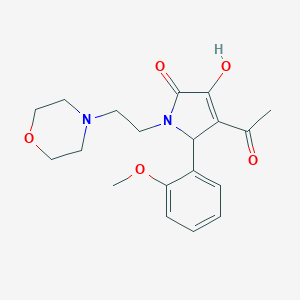 molecular formula C19H24N2O5 B389564 4-Acetyl-3-hydroxy-5-(2-methoxyphenyl)-1-[2-(4-morpholinyl)ethyl]-1,5-dihydro-2H-pyrrol-2-one 