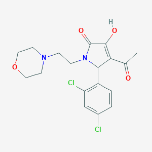 molecular formula C18H20Cl2N2O4 B389569 4-acetyl-5-(2,4-dichlorophenyl)-3-hydroxy-1-[2-(4-morpholinyl)ethyl]-1,5-dihydro-2H-pyrrol-2-one 