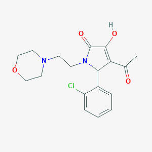 molecular formula C18H21ClN2O4 B389570 4-Acetyl-5-(2-chlorophenyl)-3-hydroxy-1-[2-(4-morpholinyl)ethyl]-1,5-dihydro-2H-pyrrol-2-one 