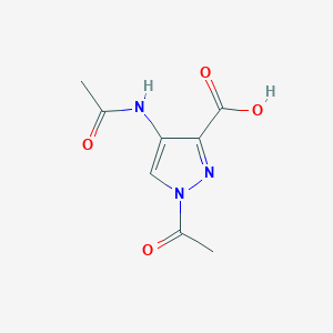 molecular formula C8H9N3O4 B389574 1-Acetyl-4-(acetylamino)-1H-pyrazole-3-carboxylic acid CAS No. 442870-49-7