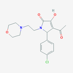 molecular formula C18H21ClN2O4 B389584 4-acetyl-5-(4-chlorophenyl)-3-hydroxy-1-(2-morpholinoethyl)-1,5-dihydro-2H-pyrrol-2-one 