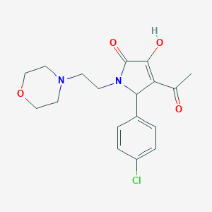 4-ACETYL-5-(4-CHLOROPHENYL)-3-HYDROXY-1-[2-(MORPHOLIN-4-YL)ETHYL]-2,5-DIHYDRO-1H-PYRROL-2-ONE