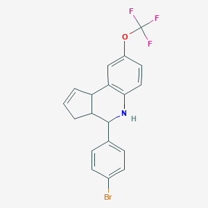 molecular formula C19H15BrF3NO B389585 4-(4-bromophenyl)-8-(trifluoromethoxy)-3a,4,5,9b-tetrahydro-3H-cyclopenta[c]quinoline 