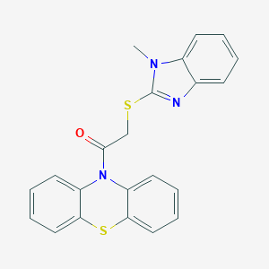 2-[(1-METHYL-1H-1,3-BENZODIAZOL-2-YL)SULFANYL]-1-(10H-PHENOTHIAZIN-10-YL)ETHAN-1-ONE