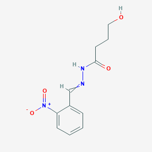 molecular formula C11H13N3O4 B389593 4-hydroxy-N'-(2-nitrobenzylidene)butanehydrazide 