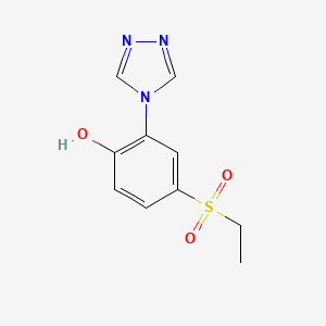 molecular formula C10H11N3O3S B3896039 4-(ethylsulfonyl)-2-(4H-1,2,4-triazol-4-yl)phenol 