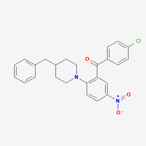 molecular formula C25H23ClN2O3 B389604 [2-(4-Benzylpiperidin-1-yl)-5-nitrophenyl](4-chlorophenyl)methanone CAS No. 113456-82-9