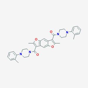 (2,6-Dimethyl-7-{[4-(2-methylphenyl)piperazino]carbonyl}furo[2,3-f][1]benzofuran-3-yl)[4-(2-methylphenyl)piperazino]methanone