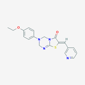 molecular formula C19H18N4O2S B389611 3-(4-ethoxyphenyl)-7-(3-pyridinylmethylene)-3,4-dihydro-2H-[1,3]thiazolo[3,2-a][1,3,5]triazin-6(7H)-one 