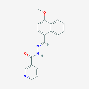 molecular formula C18H15N3O2 B389614 N'-[(4-methoxy-1-naphthyl)methylene]nicotinohydrazide 