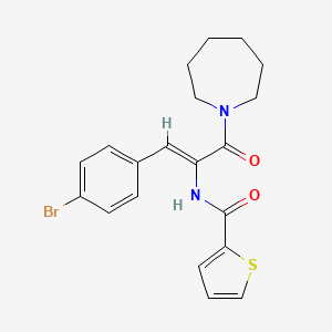 molecular formula C20H21BrN2O2S B3896300 N-[(1Z)-3-(azepan-1-yl)-1-(4-bromophenyl)-3-oxoprop-1-en-2-yl]thiophene-2-carboxamide CAS No. 5882-15-5