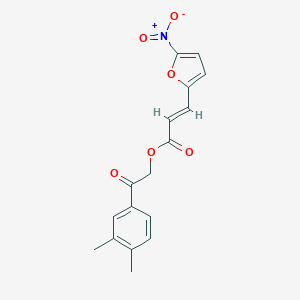 molecular formula C17H15NO6 B389632 3-(5-Nitro-furan-2-yl)-acrylic acid 2-(3,4-dimethyl-phenyl)-2-oxo-ethyl ester 