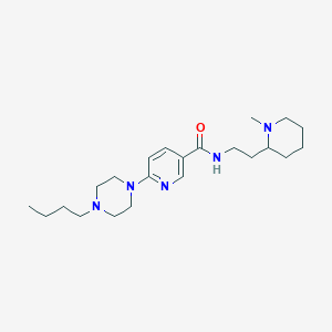 6-(4-butyl-1-piperazinyl)-N-[2-(1-methyl-2-piperidinyl)ethyl]nicotinamide