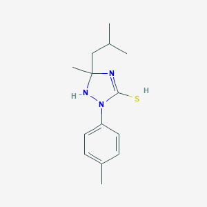 5-methyl-2-(4-methylphenyl)-5-(2-methylpropyl)-1H-1,2,4-triazole-3-thiol