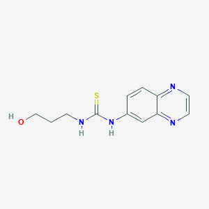 N-(3-hydroxypropyl)-N'-6-quinoxalinylthiourea