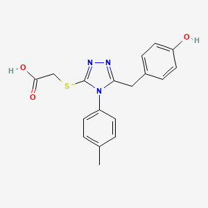 {[5-(4-hydroxybenzyl)-4-(4-methylphenyl)-4H-1,2,4-triazol-3-yl]thio}acetic acid