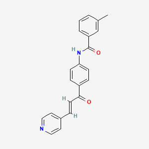 molecular formula C22H18N2O2 B3896397 3-methyl-N-{4-[3-(4-pyridinyl)acryloyl]phenyl}benzamide 