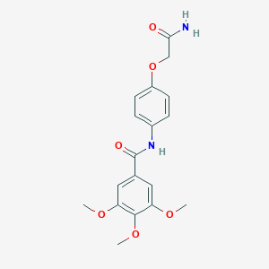 molecular formula C18H20N2O6 B389640 N-[4-(2-amino-2-oxoethoxy)phenyl]-3,4,5-trimethoxybenzamide CAS No. 361464-47-3