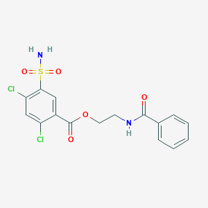 2-(Benzoylamino)ethyl 5-(aminosulfonyl)-2,4-dichlorobenzoate