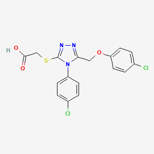 {[5-[(4-chlorophenoxy)methyl]-4-(4-chlorophenyl)-4H-1,2,4-triazol-3-yl]thio}acetic acid