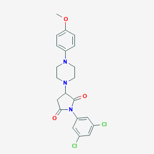 molecular formula C21H21Cl2N3O3 B389646 1-(3,5-Dichlorophenyl)-3-[4-(4-methoxyphenyl)piperazin-1-yl]pyrrolidine-2,5-dione CAS No. 361995-92-8