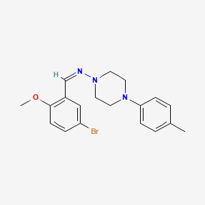 molecular formula C19H22BrN3O B3896528 N-(5-bromo-2-methoxybenzylidene)-4-(4-methylphenyl)-1-piperazinamine 