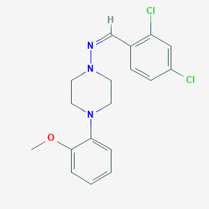 N-(2,4-dichlorobenzylidene)-4-(2-methoxyphenyl)-1-piperazinamine