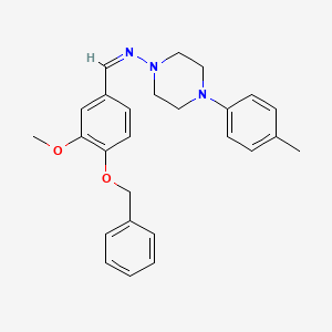 (Z)-1-[4-(BENZYLOXY)-3-METHOXYPHENYL]-N-[4-(4-METHYLPHENYL)PIPERAZIN-1-YL]METHANIMINE