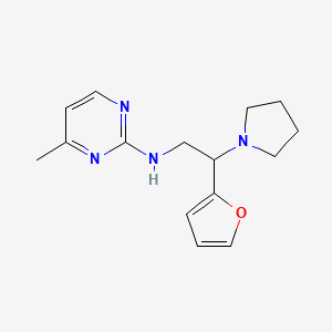 N-[2-(furan-2-yl)-2-pyrrolidin-1-ylethyl]-4-methylpyrimidin-2-amine