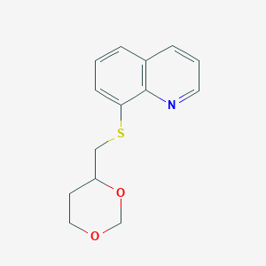 molecular formula C14H15NO2S B389659 8-(1,3-Dioxan-4-ylmethylsulfanyl)-quinoline 