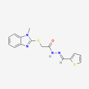 2-[(1-methyl-1H-benzimidazol-2-yl)thio]-N'-(2-thienylmethylene)acetohydrazide