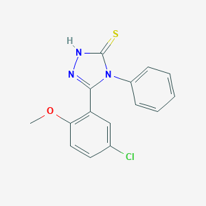 molecular formula C15H12ClN3OS B389661 5-(5-chloro-2-methoxyphenyl)-4-phenyl-2,4-dihydro-3H-1,2,4-triazole-3-thione CAS No. 361374-32-5