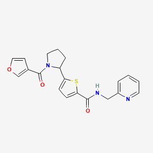 5-[1-(3-furoyl)-2-pyrrolidinyl]-N-(2-pyridinylmethyl)-2-thiophenecarboxamide