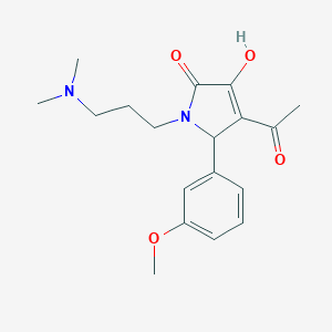molecular formula C18H24N2O4 B389664 4-acetyl-1-[3-(dimethylamino)propyl]-3-hydroxy-5-(3-methoxyphenyl)-1,5-dihydro-2H-pyrrol-2-one 