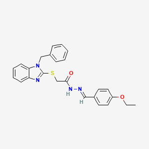 molecular formula C25H24N4O2S B3896640 2-[(1-benzyl-1H-benzimidazol-2-yl)thio]-N'-(4-ethoxybenzylidene)acetohydrazide 