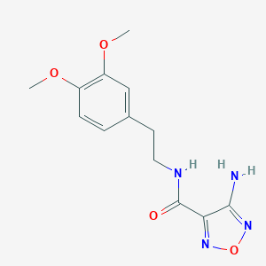 molecular formula C13H16N4O4 B389666 4-amino-N-[2-(3,4-dimethoxyphenyl)ethyl]-1,2,5-oxadiazole-3-carboxamide CAS No. 361367-37-5