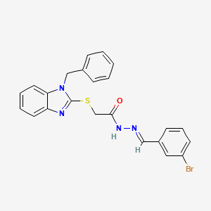 2-[(1-benzyl-1H-benzimidazol-2-yl)sulfanyl]-N'-[(E)-(3-bromophenyl)methylidene]acetohydrazide