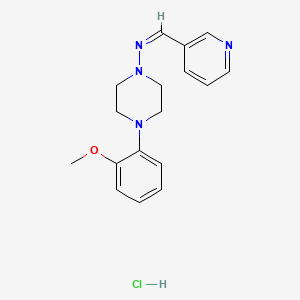 molecular formula C17H21ClN4O B3896741 4-(2-methoxyphenyl)-N-(3-pyridinylmethylene)-1-piperazinamine hydrochloride 