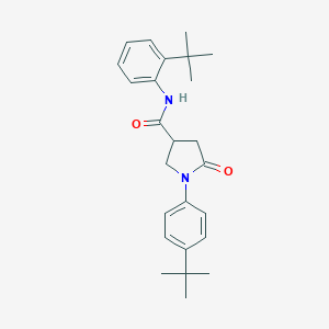 molecular formula C25H32N2O2 B389675 N-(2-tert-butylphenyl)-1-(4-tert-butylphenyl)-5-oxopyrrolidine-3-carboxamide 