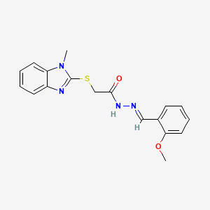 N'-(2-methoxybenzylidene)-2-[(1-methyl-1H-benzimidazol-2-yl)thio]acetohydrazide