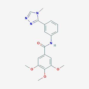 molecular formula C19H20N4O4 B389676 3,4,5-trimethoxy-N-[3-(4-methyl-4H-1,2,4-triazol-3-yl)phenyl]benzamide 