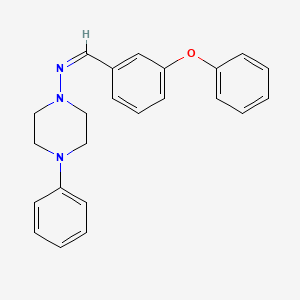 (Z)-1-(3-PHENOXYPHENYL)-N-(4-PHENYLPIPERAZIN-1-YL)METHANIMINE