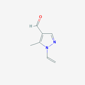molecular formula C7H8N2O B038968 5-甲基-1-乙烯基-1H-吡唑-4-甲醛 CAS No. 120841-97-6