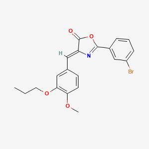 molecular formula C20H18BrNO4 B3896803 2-(3-bromophenyl)-4-(4-methoxy-3-propoxybenzylidene)-1,3-oxazol-5(4H)-one 